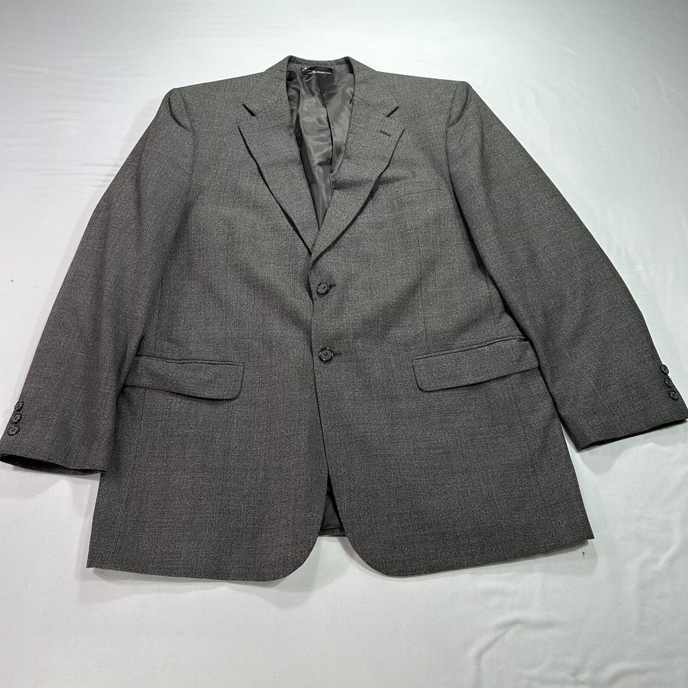 Bert Pulitzer Blazer Mens 44 Large Gray Wool Blend Sport Coat‎ Americana Classic